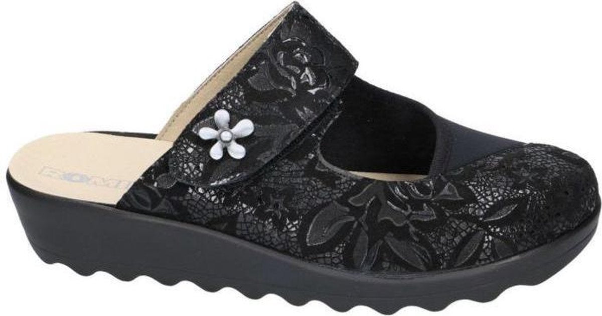 Romika -Dames -  zwart - pantoffels - maat 41