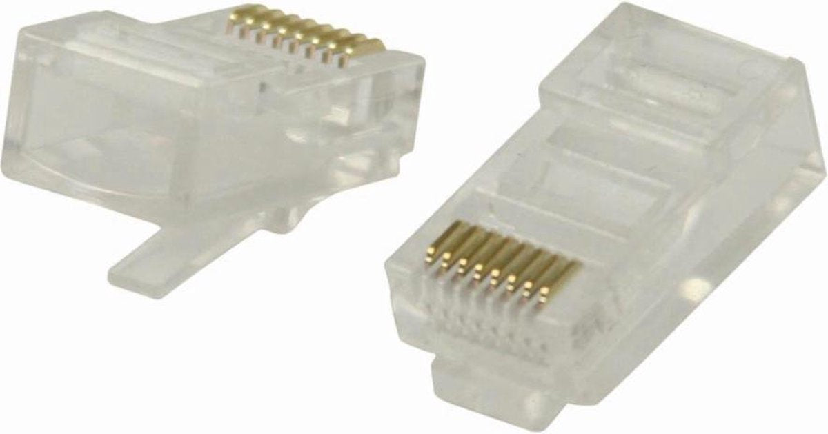 Cat 5 Netwerkconnector | RJ45 (8P8C) Male - 10 Stuks | Transparant