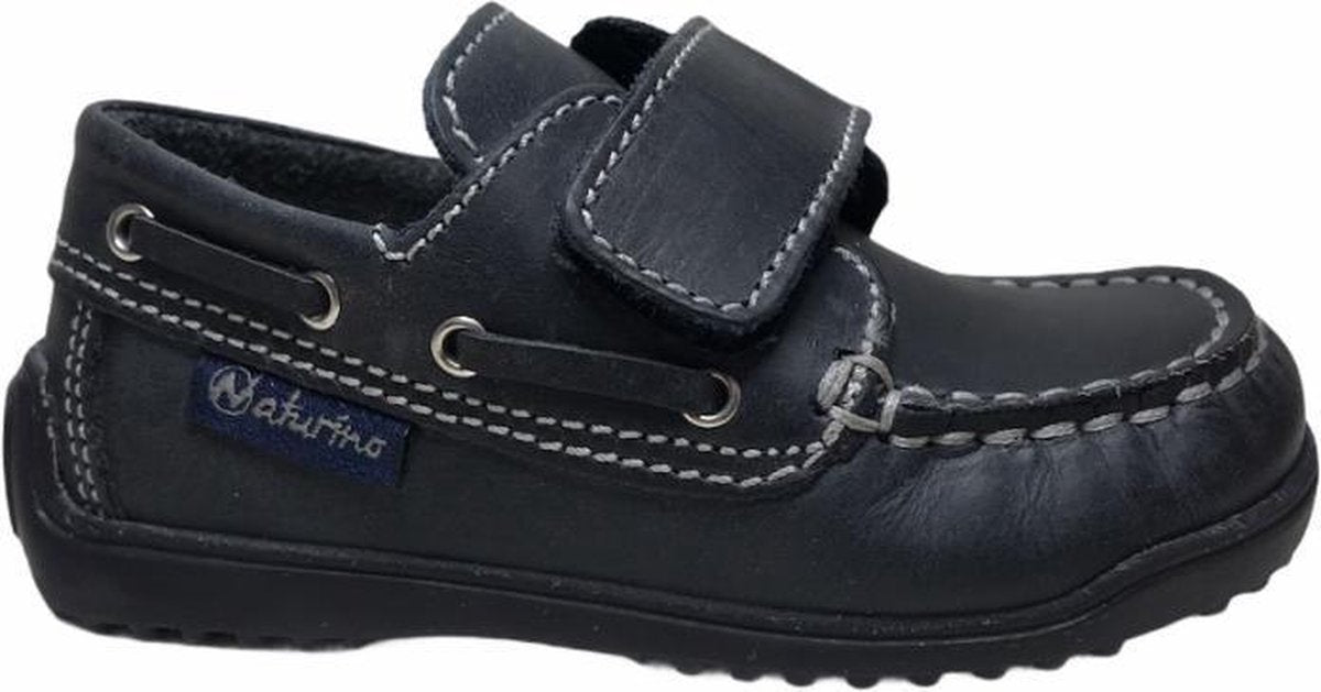 Naturino velcro lederen mocassins 4110 navy mt 19