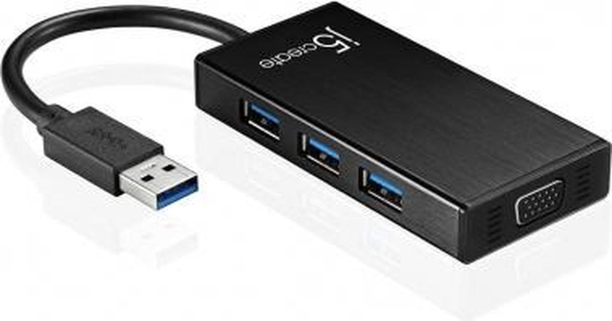 j5create JUH410 USB 3.0 Multi adapter VGA & 3-port HUB
