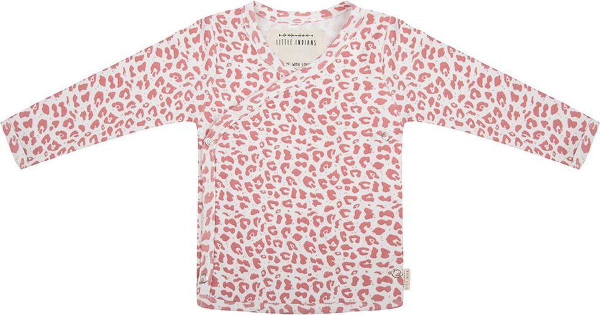 Little Indians Longsleeve Leopard Meisjes Katoen Roze/wit Maat 80