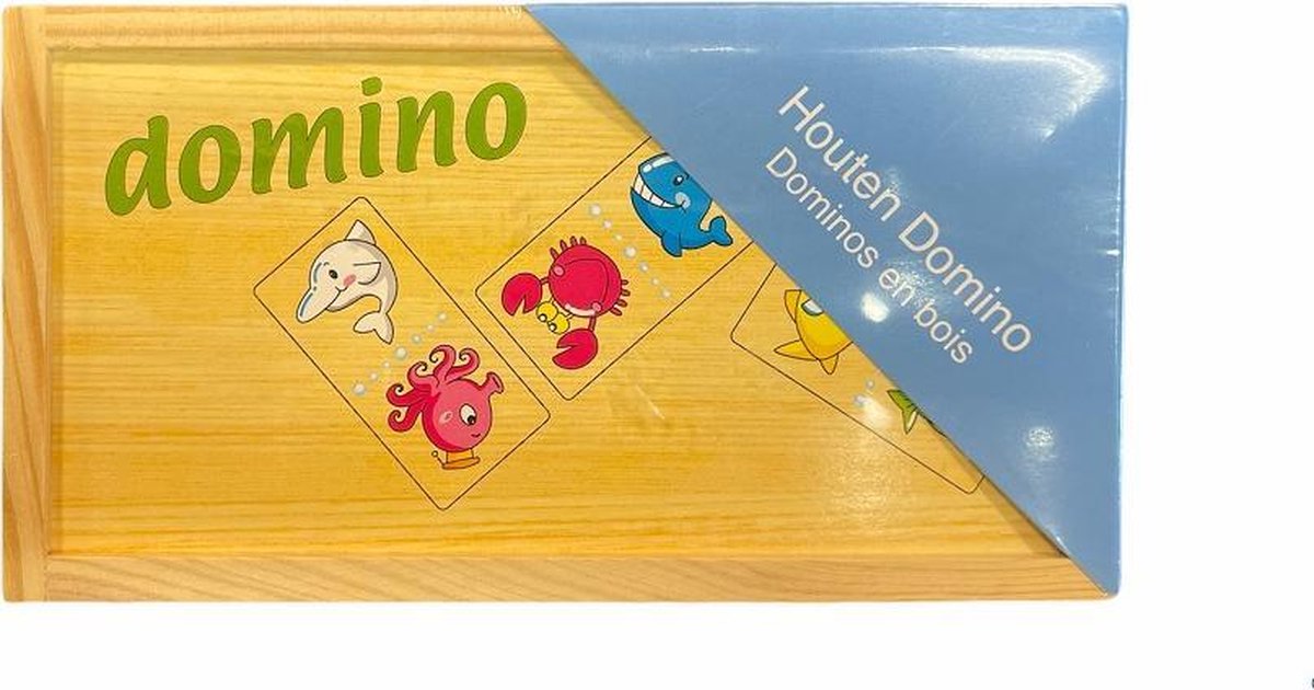 Houten Domino vanaf 18 maanden zeedieren - Dominos en bois