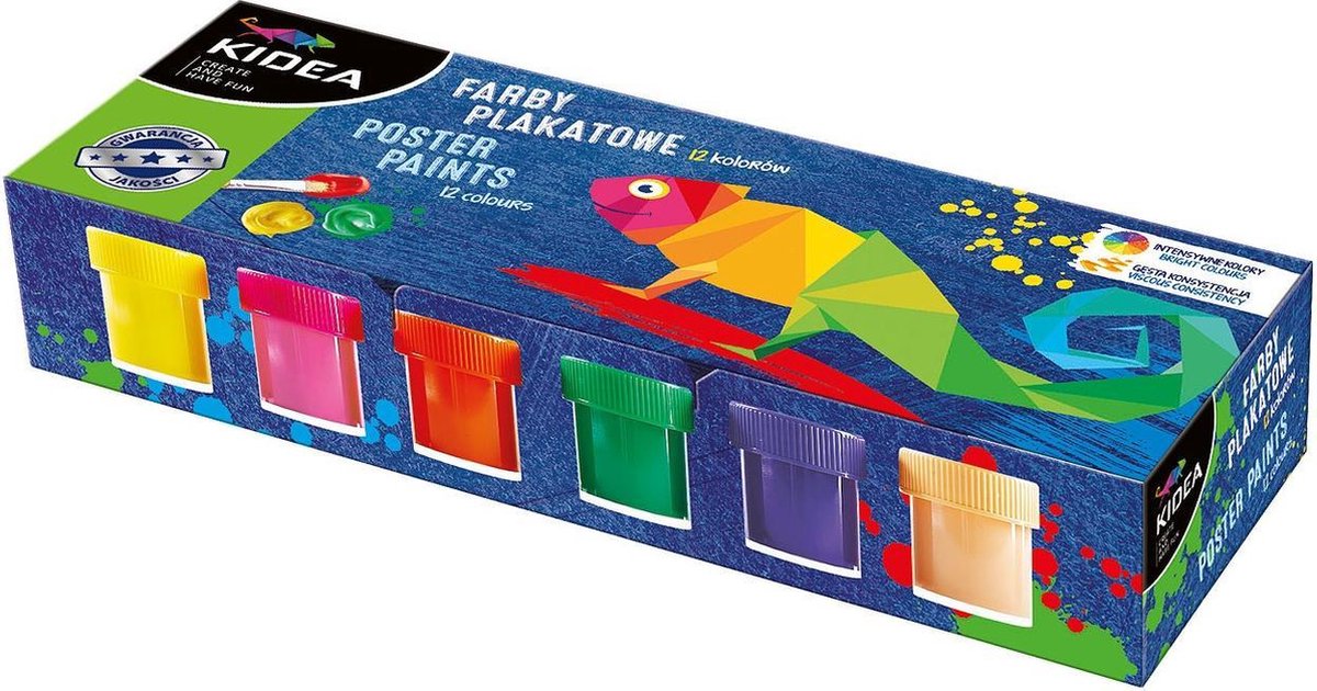 Kidea Verf 12 Kleuren 20 Ml