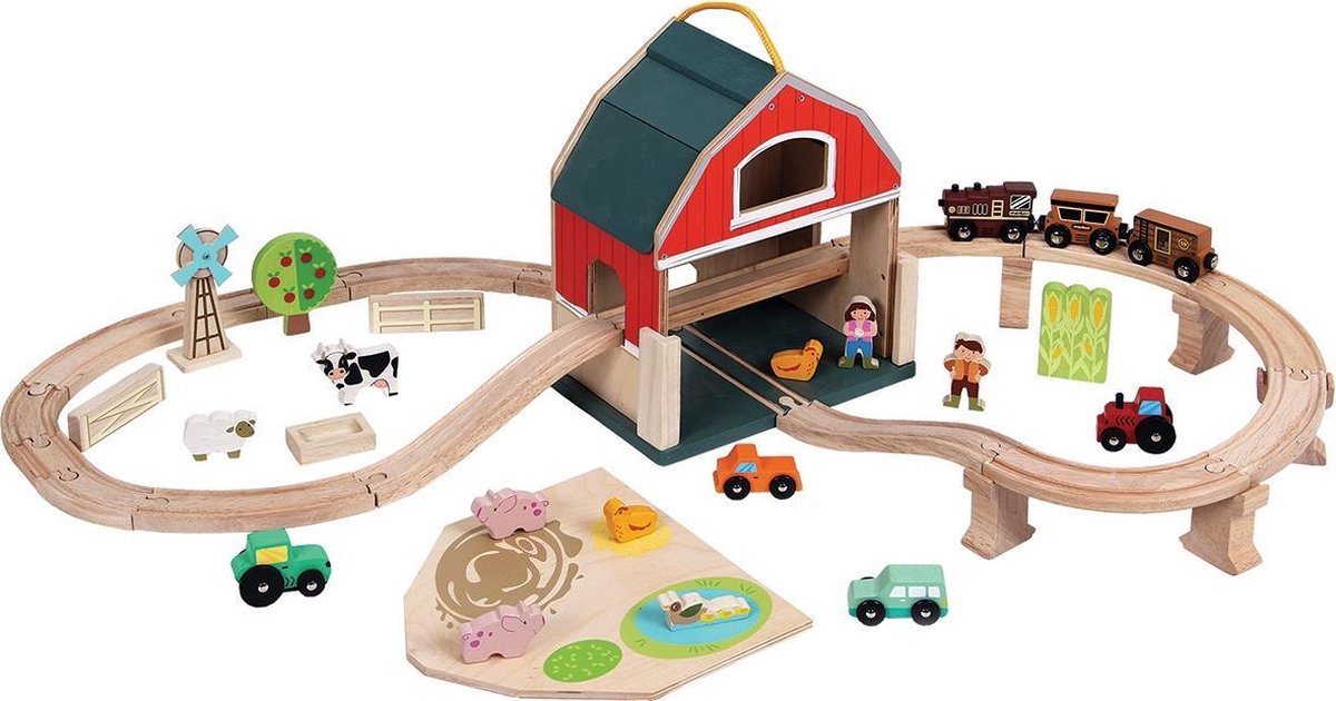 Trein set boerderij Mentari 135-Delig