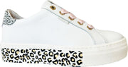 Witte Develab Veterschoenen Leopard