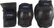 Atipick Skate Beschermset Junior Zwart 6-delig