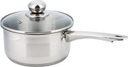 Kinghoff 4323 - Steelpan met deksel - 16 cm - 8 cm diep - 1.5 liter