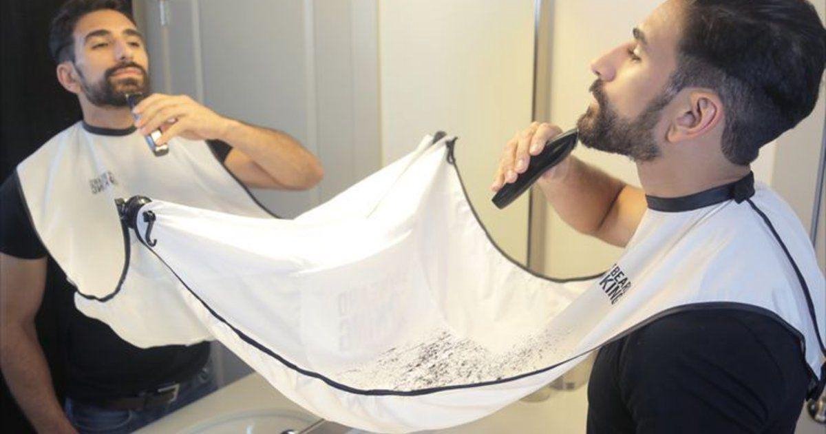 Mannen Badkamer Baard Scheren Schort- Wit