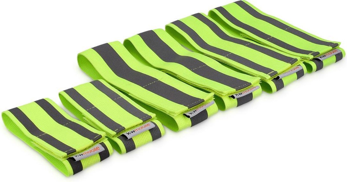 Navaris reflecterende banden - Set van 6 lichtgevende armbanden - Reflectorband voor hardlopen