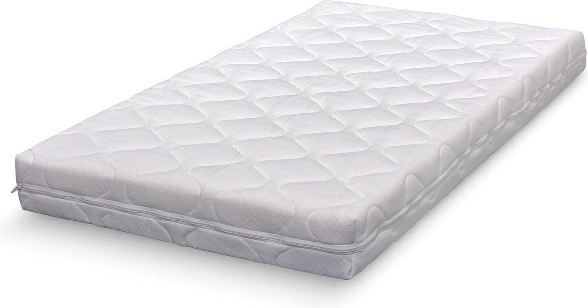 ABZ Babymatras dubbeldoek - 120x60x10 cm - Wit