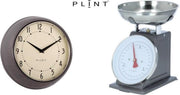 PLINT - by Bluetoolz® - Retro 2 cadeauset - Keukenweegschaal en wandklok (zonder waterkoker) - antraciet - *** met drie jaar garantie!!!