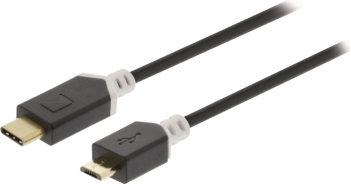 K\xf6nig KNC60750E10 USB 2.0 Kabel USB-C Male - USB-Micro-B 1.00 m Antraciet