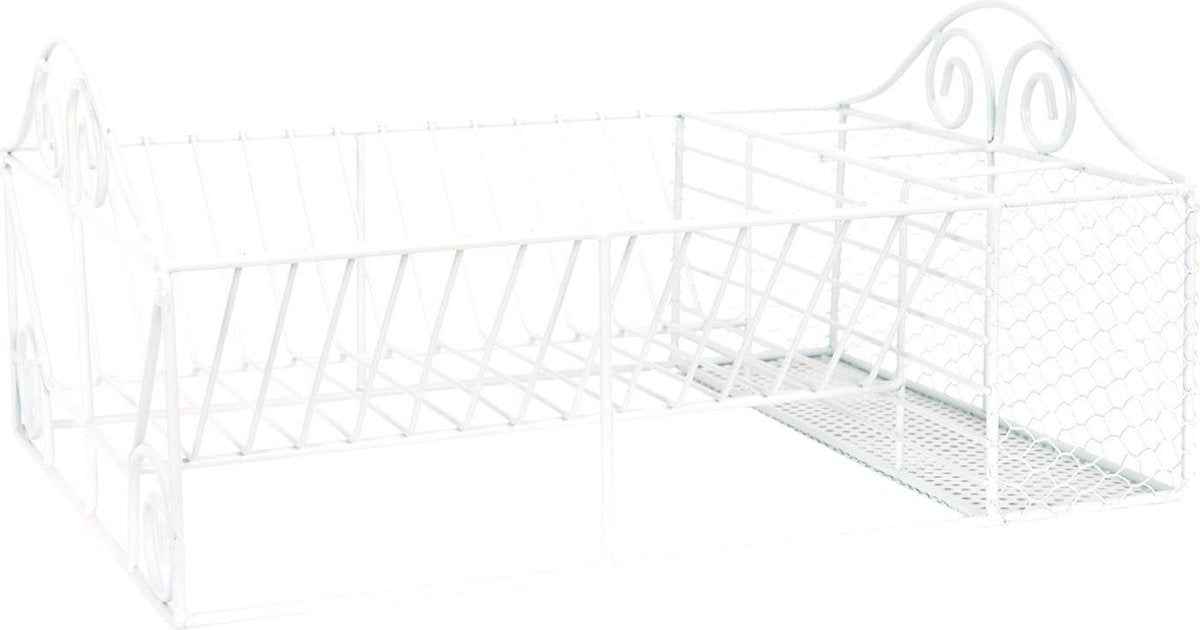 Afdruiprekje 40*27*18 cm Wit | 6Y2265 | Clayre & Eef