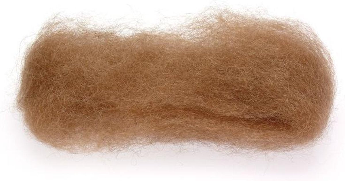 Glückskäfer Gekaarde Wol 25 Gram Bruin