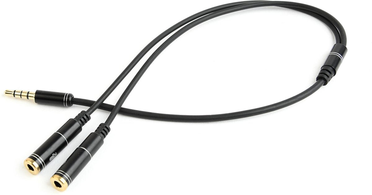 Premium 3.5 mm audio + microfoon adapterkabel