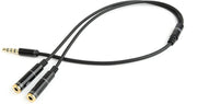 Premium 3.5 mm audio + microfoon adapterkabel