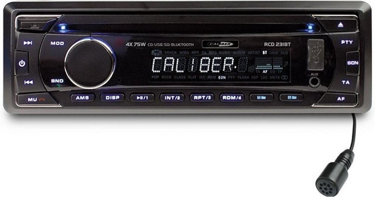 Caliber RCD231BT - Autoradio met FM radio en bluetooth - Zwart