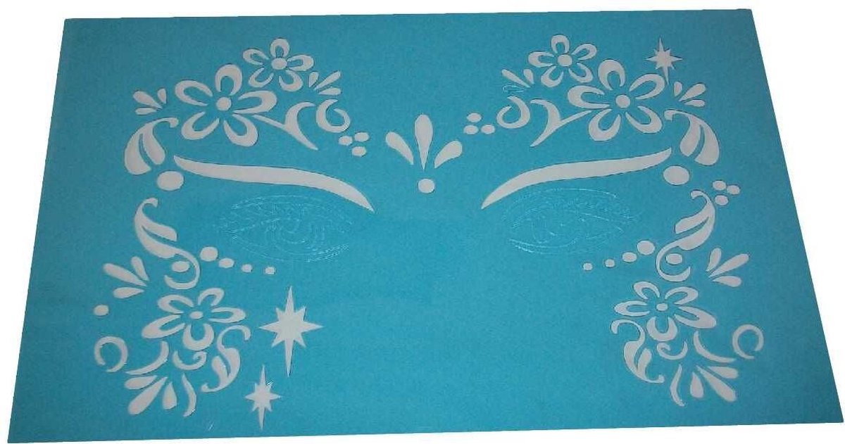 Schmink sjabloon Aqua Face & Body paint template Lente Prinses