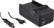 Huismerk 4-in-1 acculader voor Sony NP-FM500H accu - compact en licht - laden via stopcontact