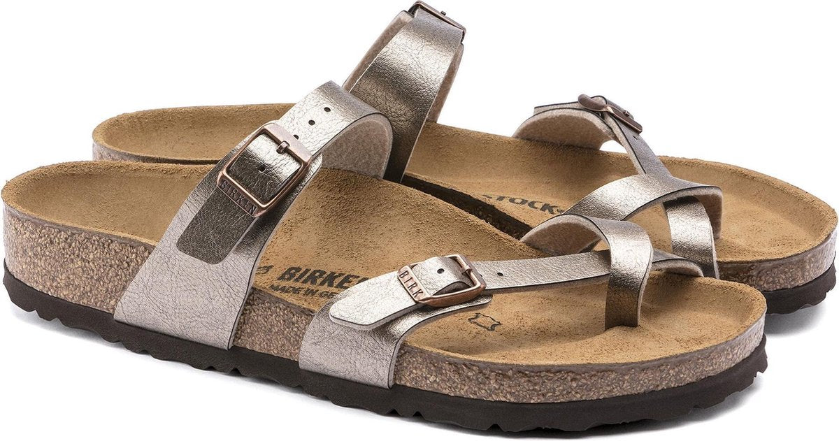 Birkenstock Mayari BF Regular Dames Slippers - Graceful Taupe - Maat 40