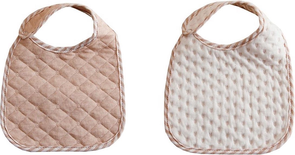 MINIIYOU Babyslabbetjes - Waterproof Laagje - Biologisch Katoen - 0-2 Jaar - Neutrale Kleuren