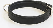 Hondenhalsband nikkelen fournituren extra breed zwart 55 cm