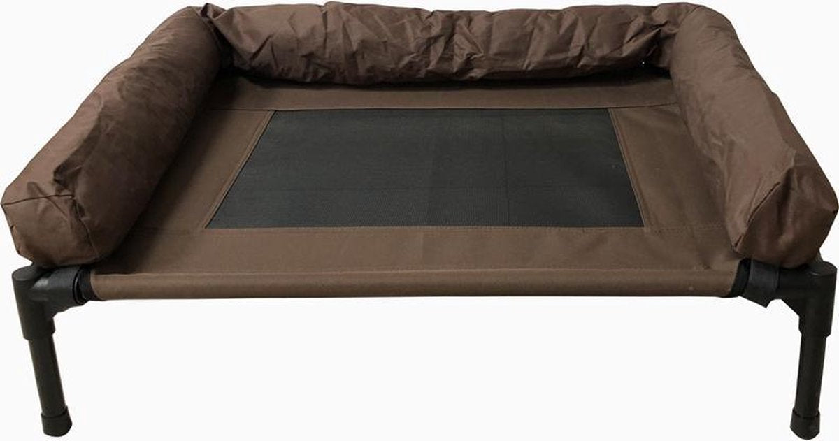 Topmast Honden Ligbed - Hondenbed Hondenstretcher - L - 92 x 71 cm - Bruin met Bumperrand