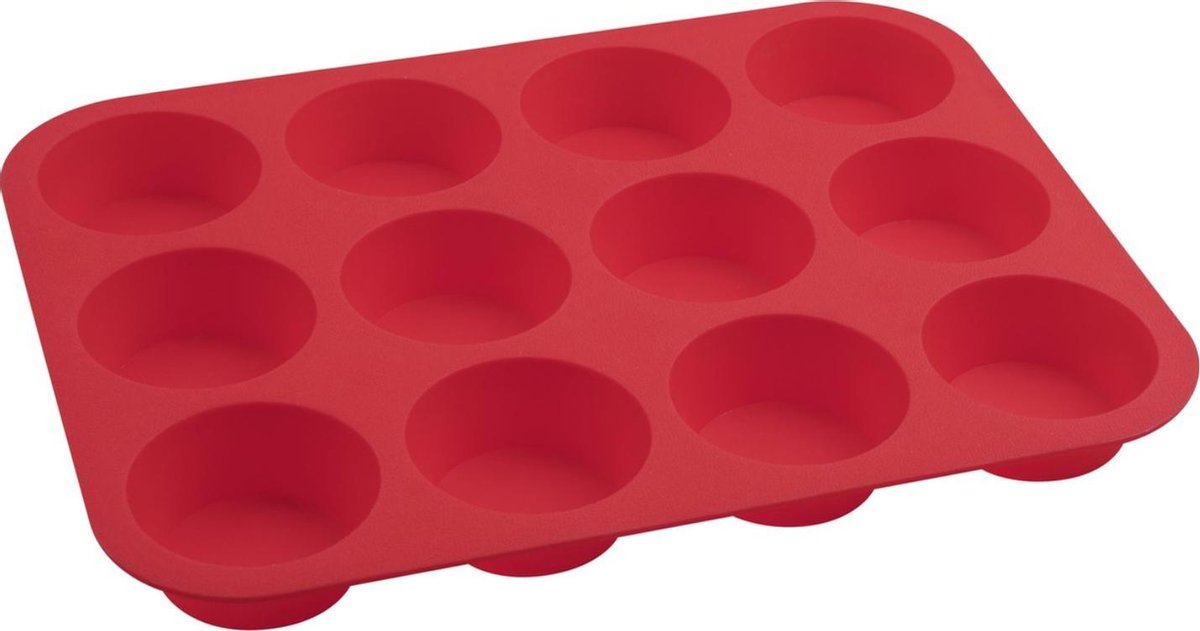 ZijTak - bakvorm  - cupcake vorm - 12 stuks - silicone - muffinbakvorm - muffinvorm - gratis verzending - rood