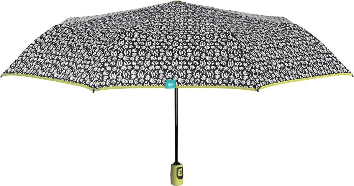 Perletti Mini-paraplu Automatisch Dames 98 Cm Microfiber Groen