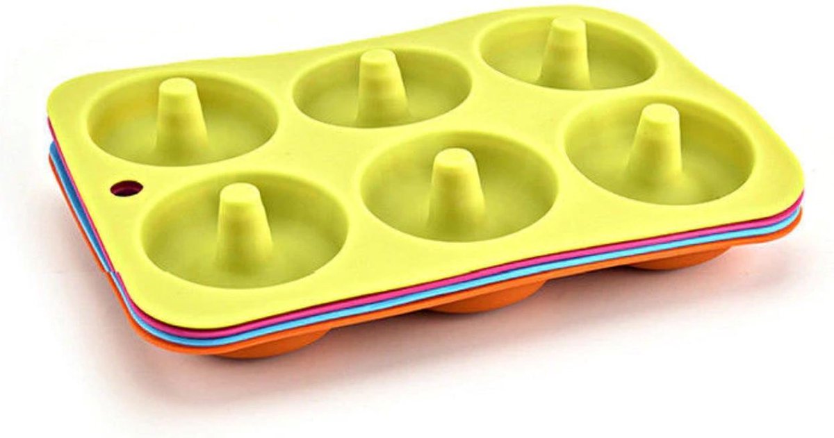 Donut Bakvorm - Donut Maker - Donut Mal - Donut Vorm - Zelf Donuts Maken - Siliconen Donut Vorm - Flexibele Donut Bakvorm - Antikleef - Voor 6 Donuts