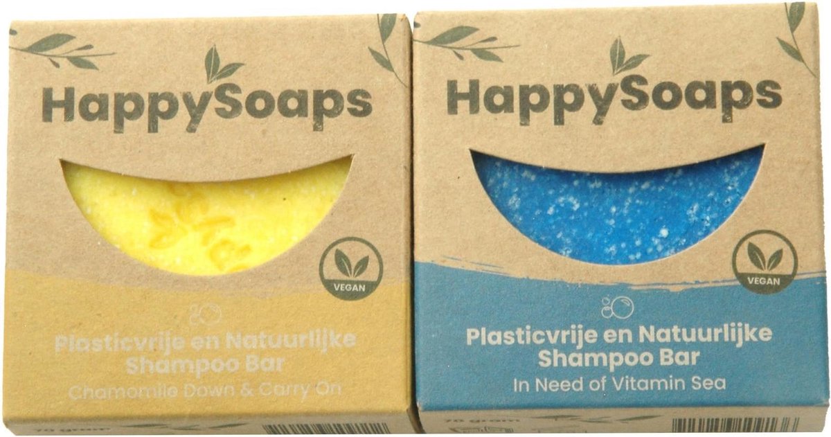 HappySoaps Shampoo bar set | Sea en Chamomile