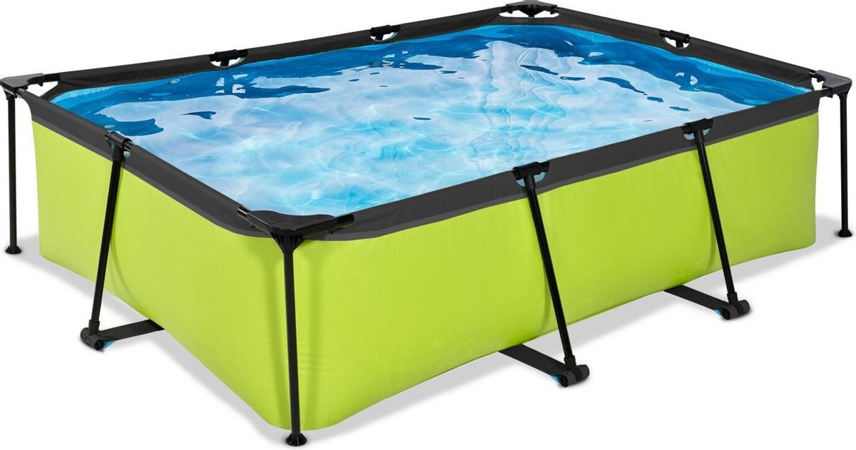 EXIT Lime zwembad 220x150x65cm met filterpomp - groen