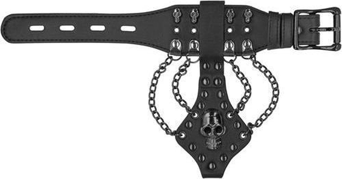 Ouch! Skulls and Bones - Bracelet with Skulls and Chains - B