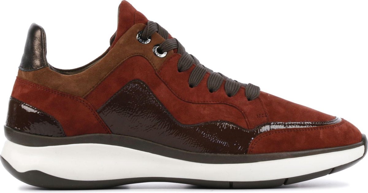 Hassia Vrouwen Suède Lage sneakers / Damesschoenen 301173 - Brique - Maat 38.5