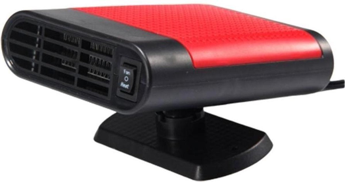 DrPhone HeatAir - 4 in 1 Verwarming / Koeler / Luchtverfrisser Voor Auto - Sneller Ramen Ontdooier - Rook Geur verwijderen - Rood / Zwart