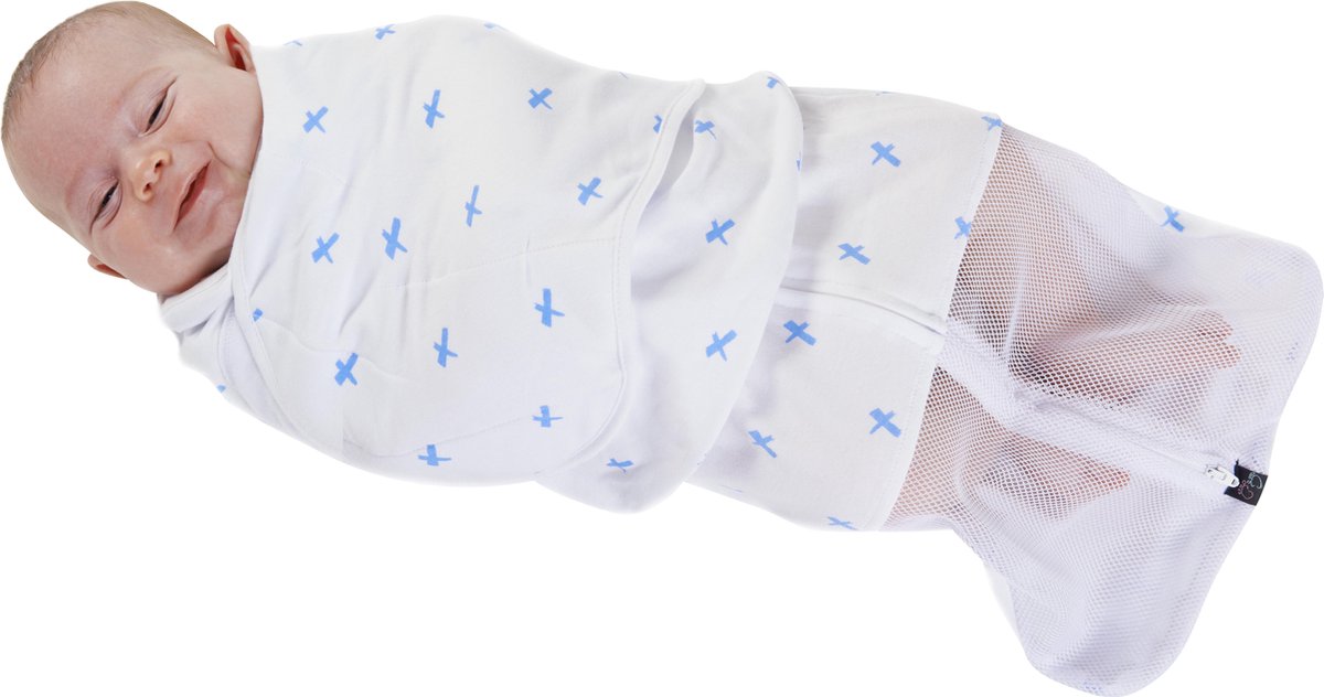 Mum2Mum Summer Dream Swaddle - Inbakerdoek groot - Blauw X
