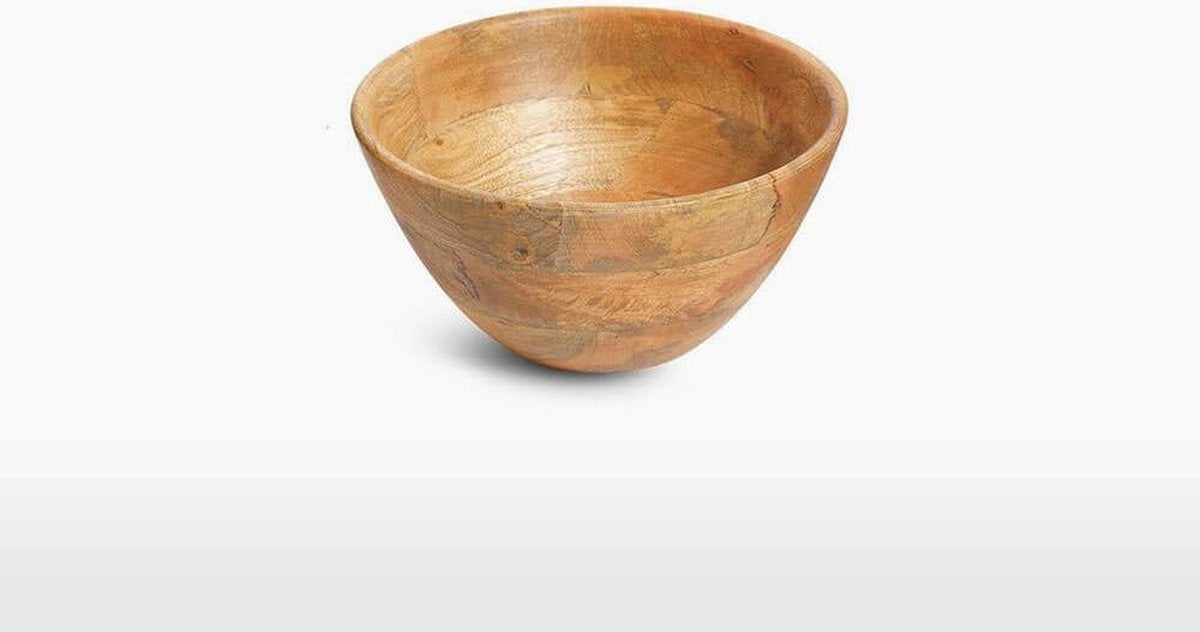 Nkuku Houten Kom - INDUS - Mangohout - Medium (14 x 28 x 28 cm)