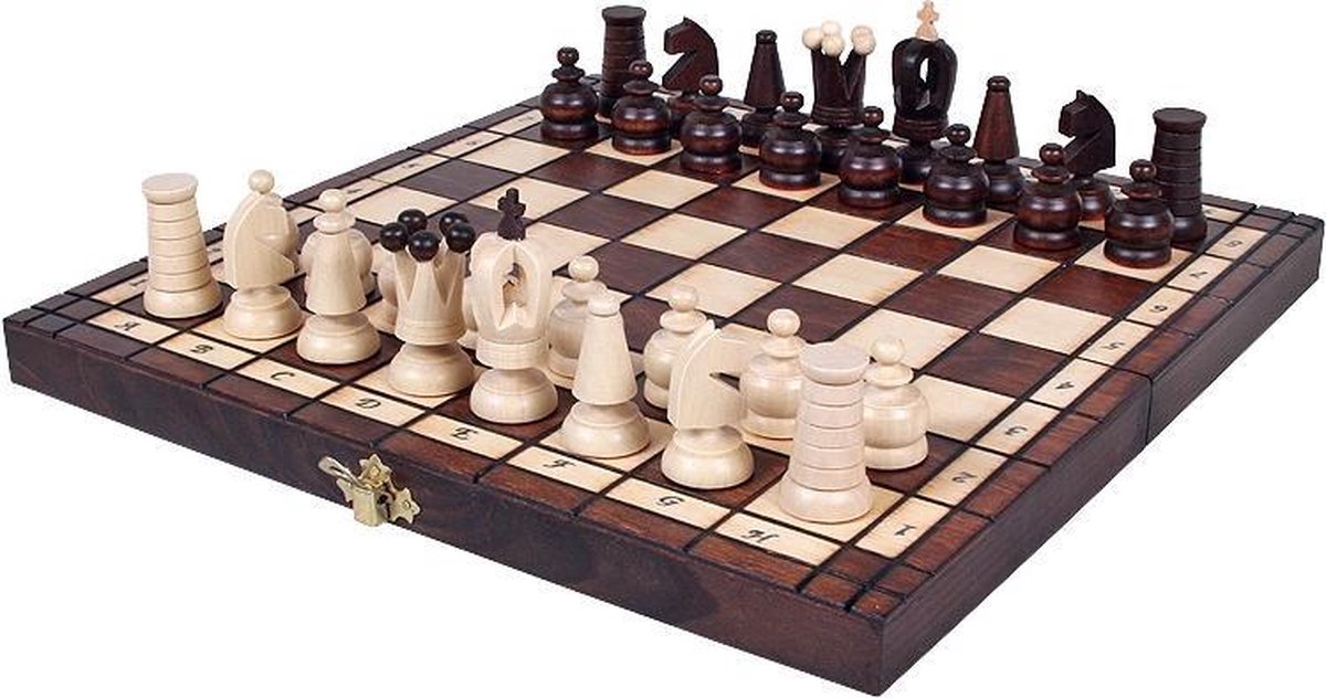 Sunrise Royal maxi - Schaakspel  schaakbord (Hout)