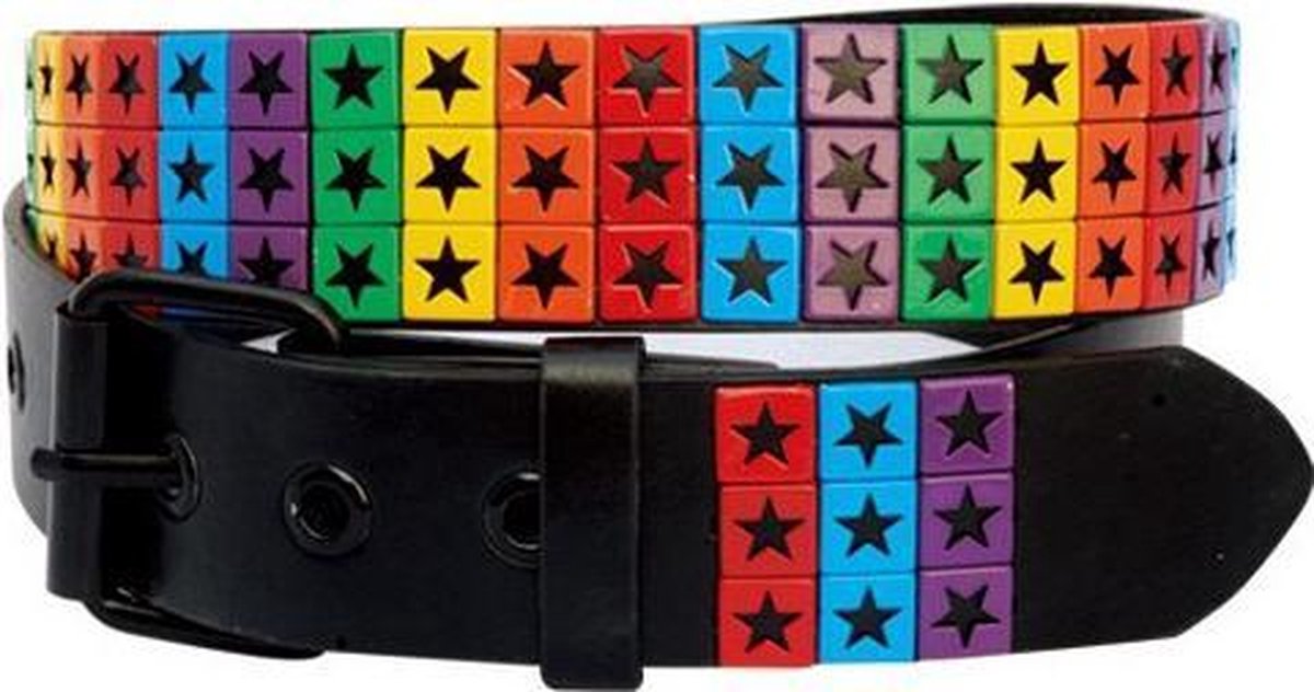 Punk riem gekleurde ster studs