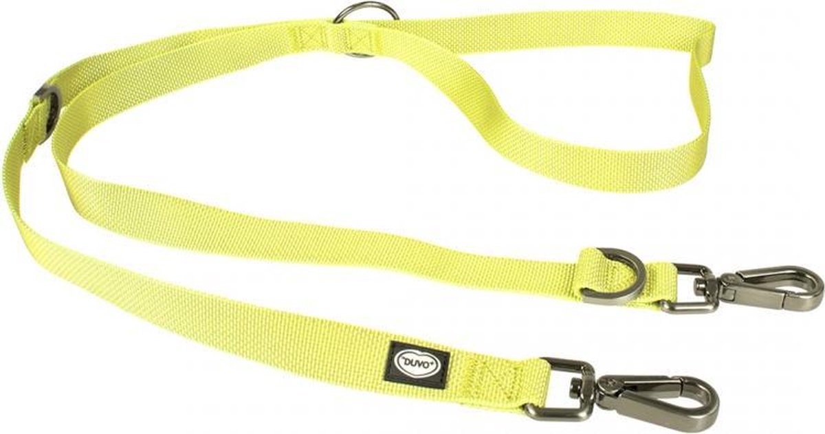 Duvo+ North duo leiband nylon Neon geel 200cm/25mm