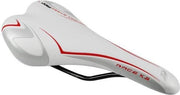 Qt cycle tech ddk zadel race wit-zilver-rood poly hi-ten rail