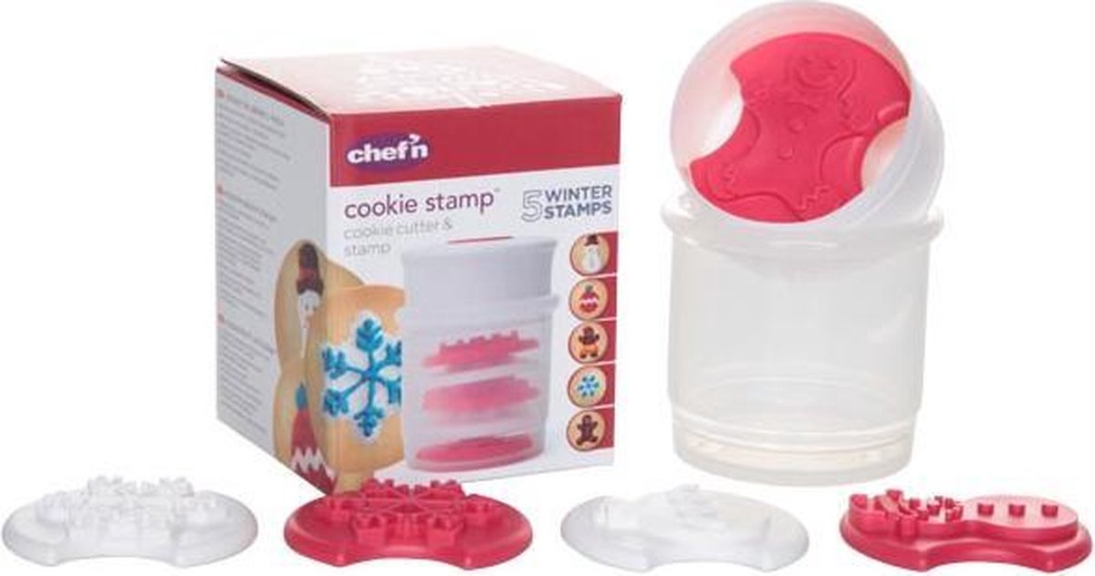 Chef'n Cookiestamp - Winter - Rood