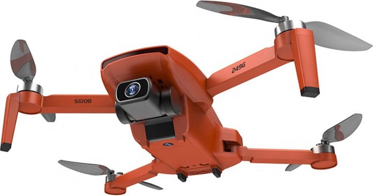 Trendtrading Turbine Pro Max drone - 75 minuten vliegtijd - Drone met 4K Full HD Dual Camera - 50x Zoom - 5G Wifi - Foto - Video - Quadcopter - Oranje