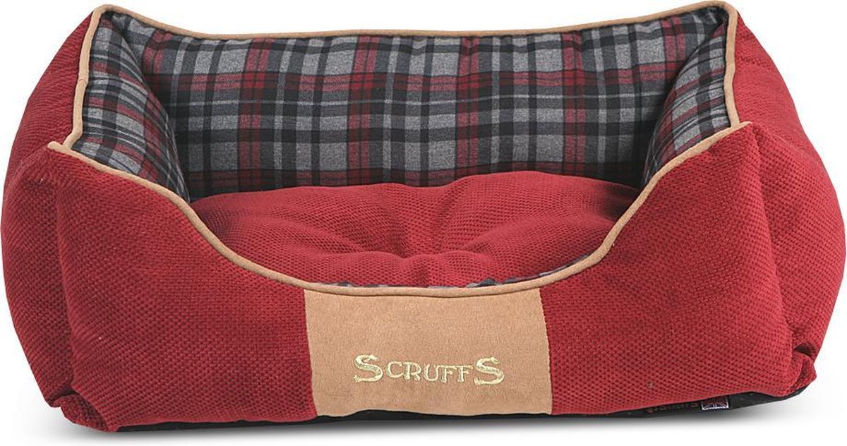 Scruffs Highland stijlvolle hondenmand - Rood - S 50 x 40 cm