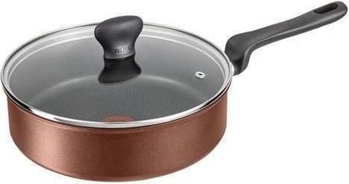TEFAL OPTIMAL Koekenpan - 24 cm - bruin - inductie + deksel