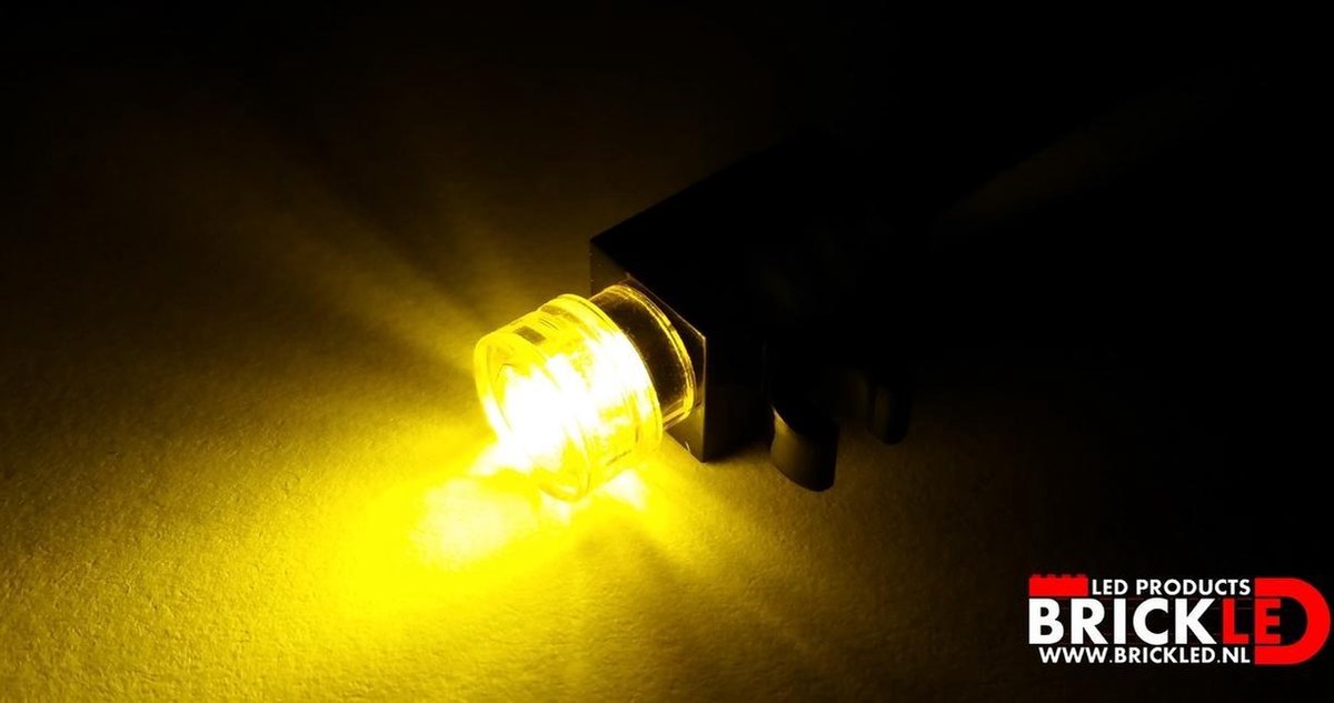 BrickLED 2 x Mini spot - Geel - Verlichting voor LEGO