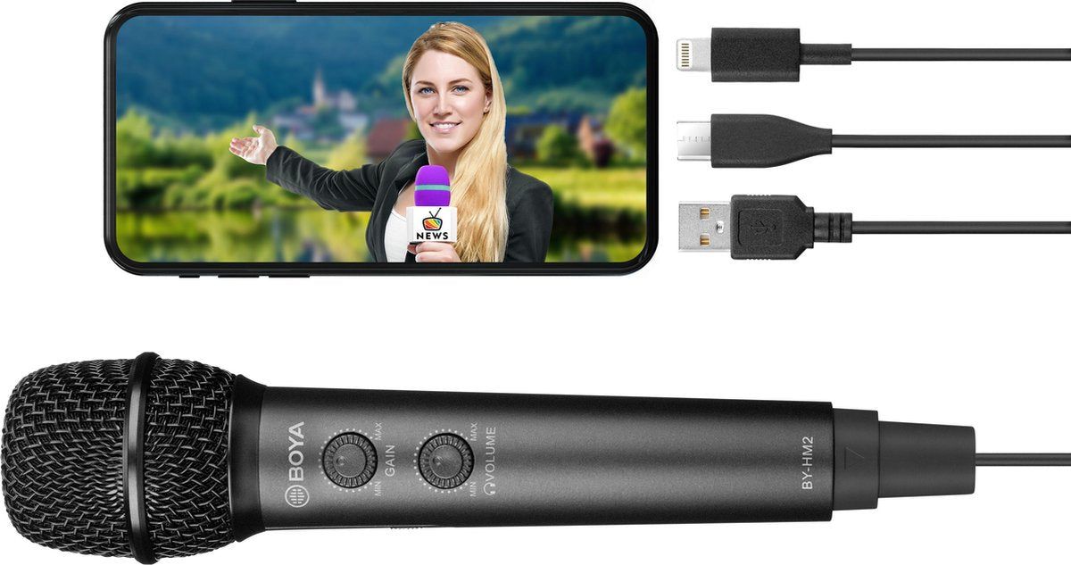 Boya Digitale Handheld Microfoon BY-HM2 voor iOS