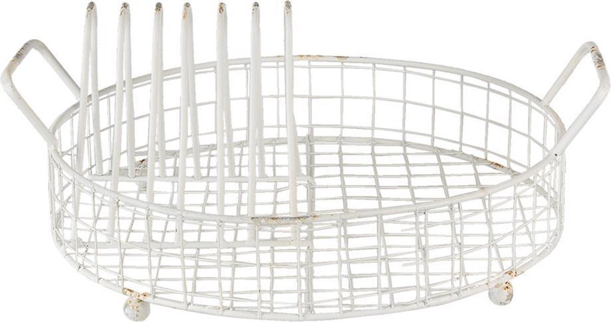 Afdruiprekje ø 37*9/18 cm Wit | 6Y4254 | Clayre & Eef