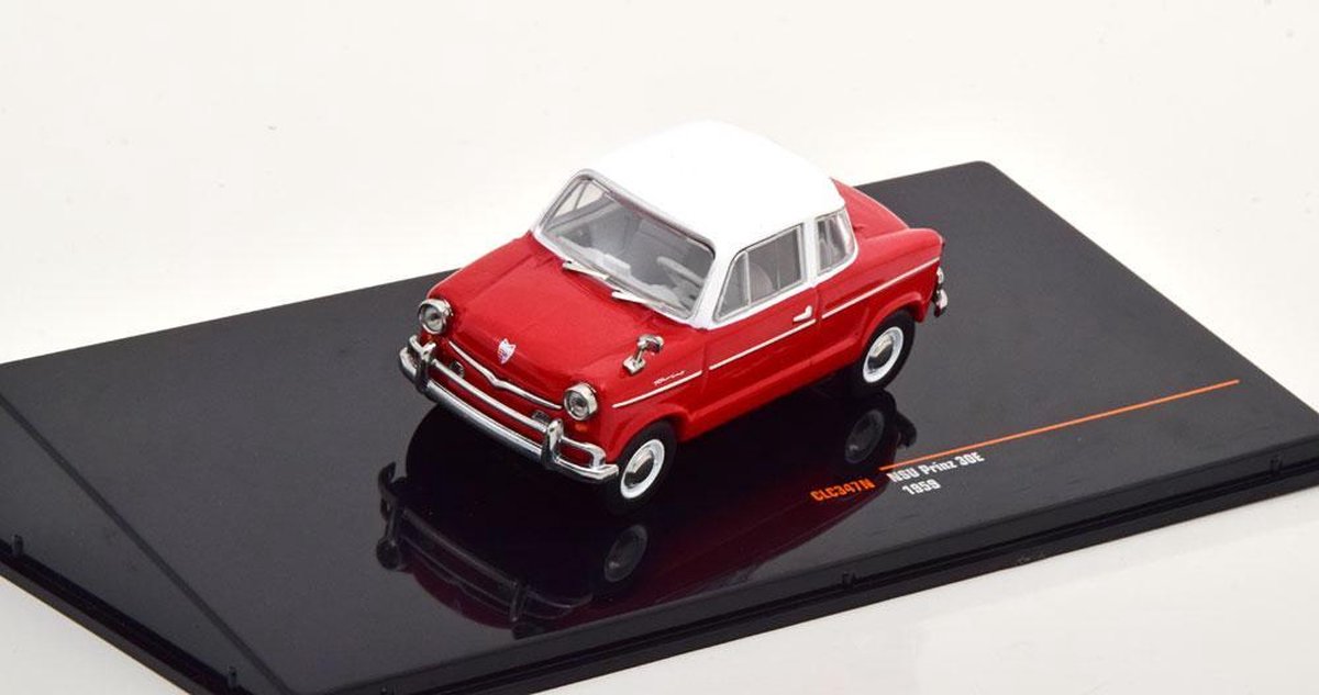NSU Prinz 30E 1959 Rood / Wit 1-43 Ixo Models