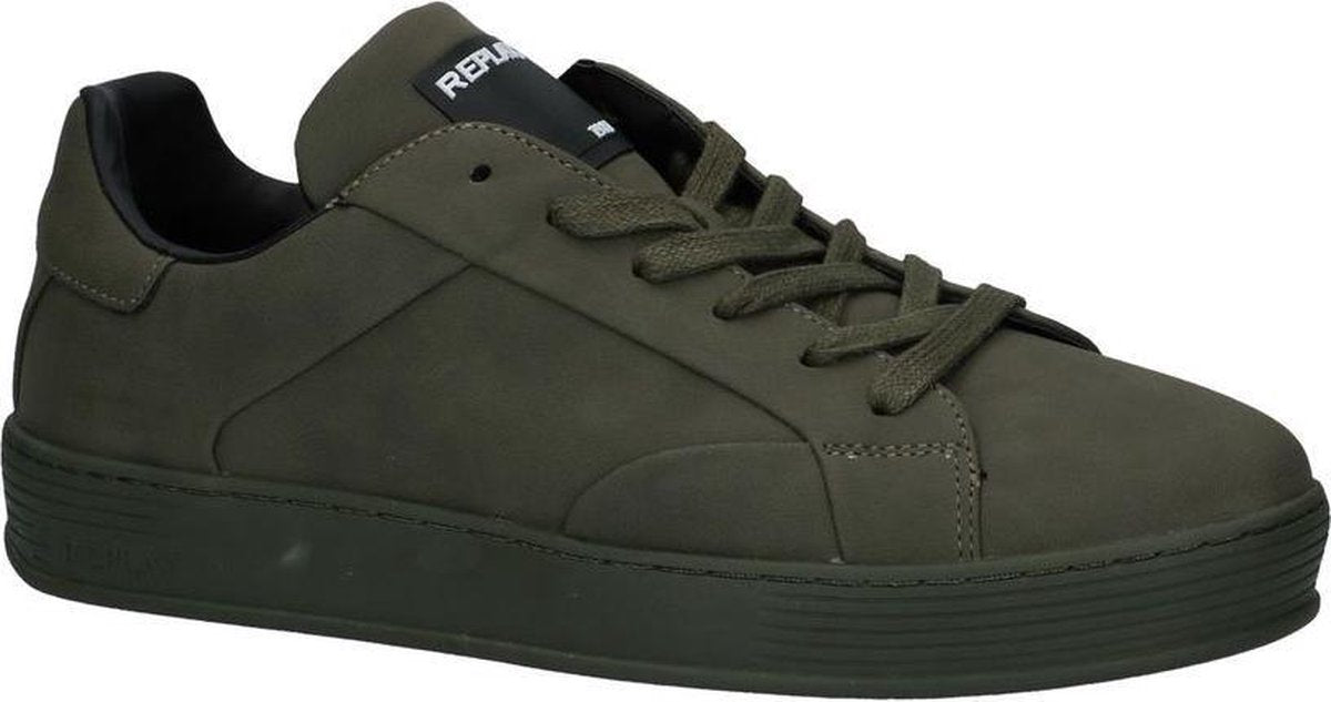 Olijfgroene Casual Veterschoenen Replay Council